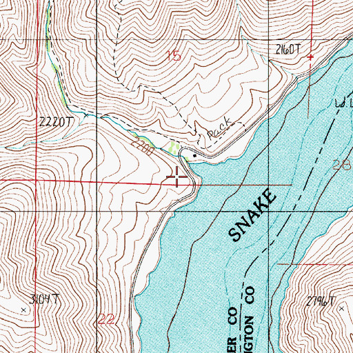 Topographic Map of Fox Creek, OR