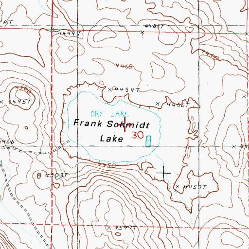 Topographic Map of Frank Schmidt Lake, OR