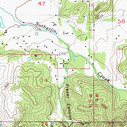 Topographic Map of Fraser Canyon, OR
