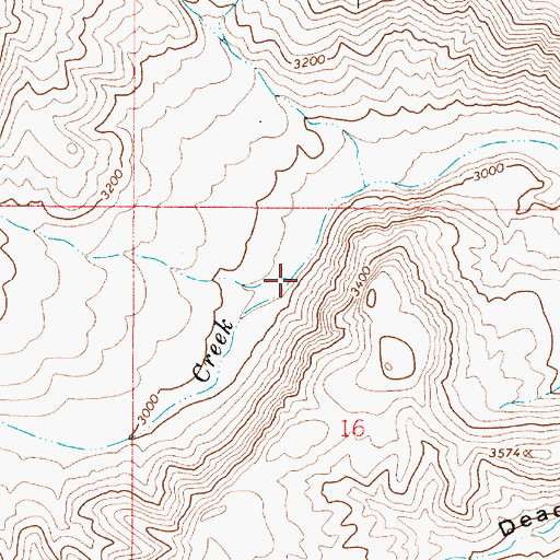 Topographic Map of Freezeout Creek, OR
