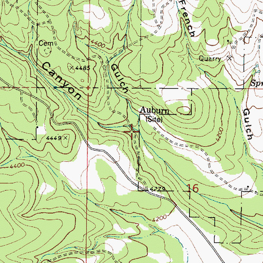 Topographic Map of Freezeout Gulch, OR