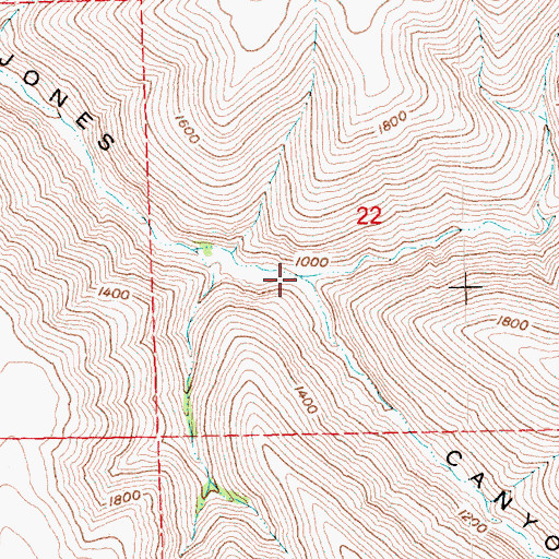 Topographic Map of French Canyon, OR