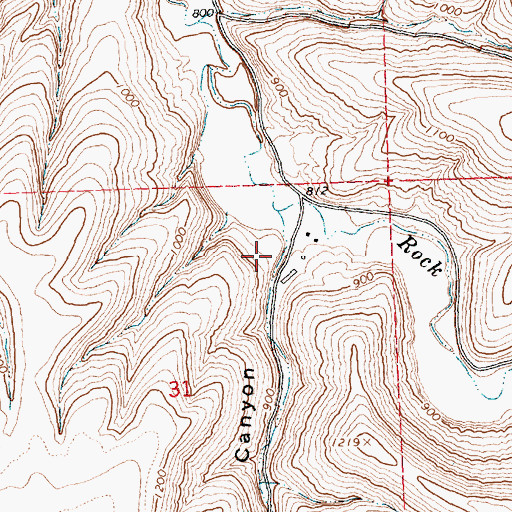 Topographic Map of French Charlie Canyon, OR