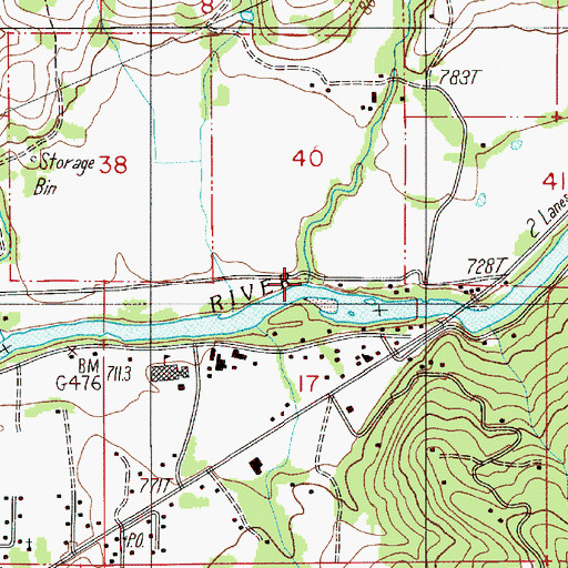 Topographic Map of French Creek, OR