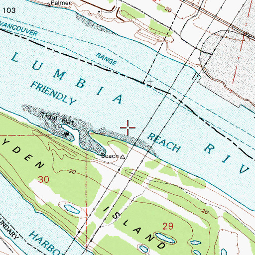 Topographic Map of Friendly Reach, OR