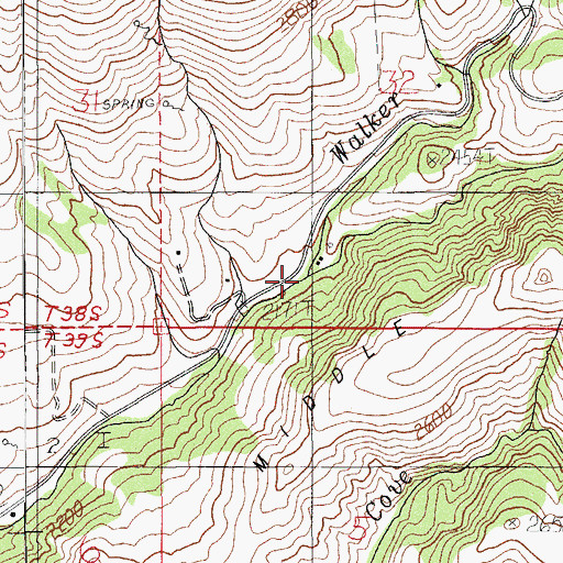 Topographic Map of Frog Creek, OR