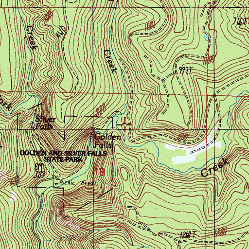 Topographic Map of Frog Creek, OR
