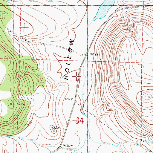 Topographic Map of Frog Hollow, OR