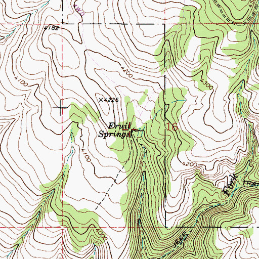 Topographic Map of Fruit Springs, OR