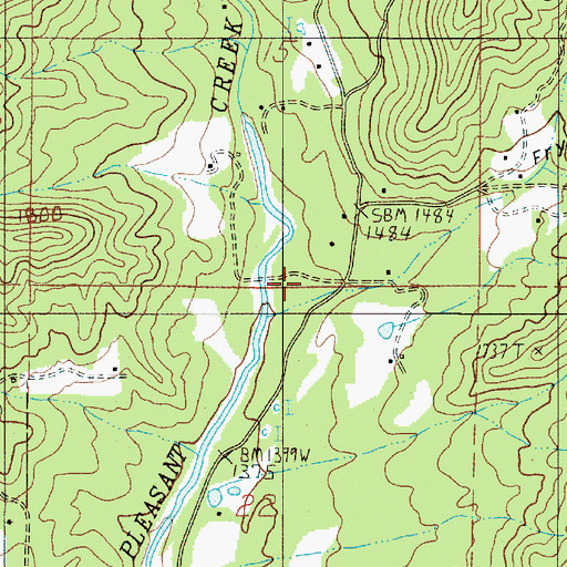 Topographic Map of Fry Gulch, OR