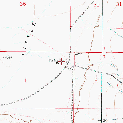 Topographic Map of Frying Pan Ranch, OR