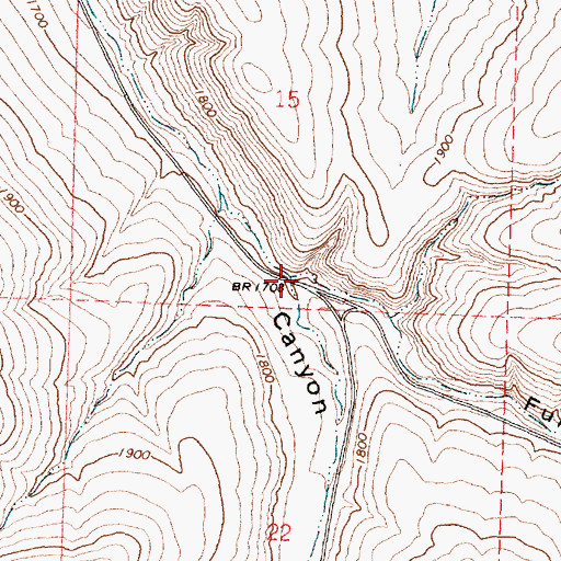 Topographic Map of Fuller Canyon, OR