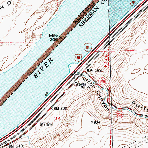 Topographic Map of Fulton Canyon, OR