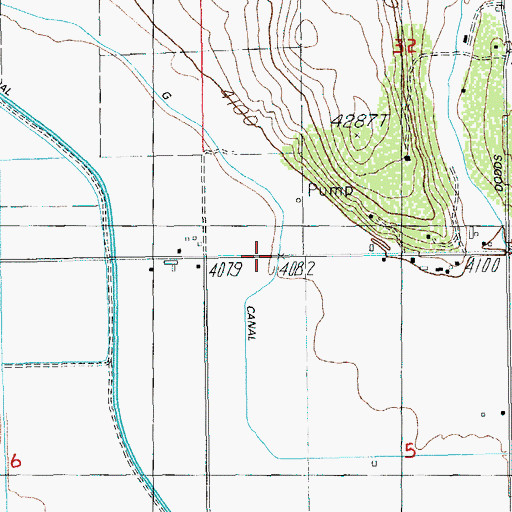 Topographic Map of G-Three Canal, OR