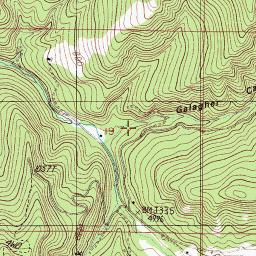Topographic Map of Galagher Canyon, OR