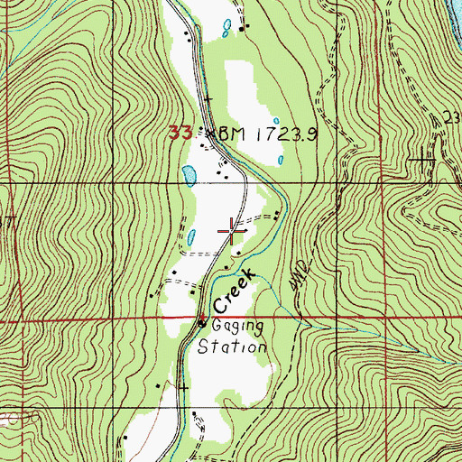 Topographic Map of Galesvale School (historical), OR
