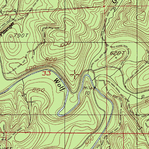 Topographic Map of Gall Creek, OR
