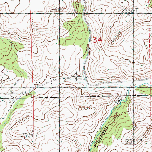 Topographic Map of Gallagher Canyon, OR