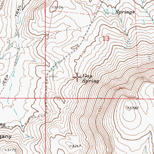 Topographic Map of Gap Spring, OR