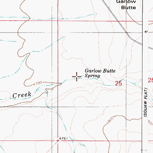 Topographic Map of Garlow Butte Spring, OR