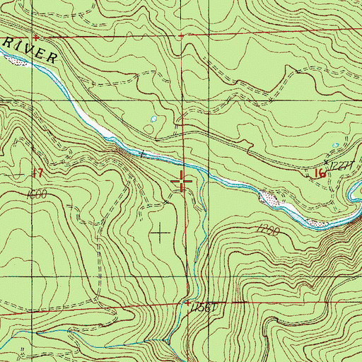 Topographic Map of Gawley Creek, OR