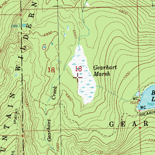 Topographic Map of Gearhart Marsh, OR