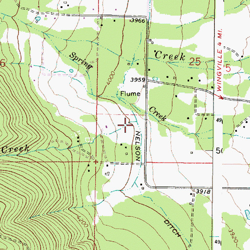 Topographic Map of Gee Creek, OR