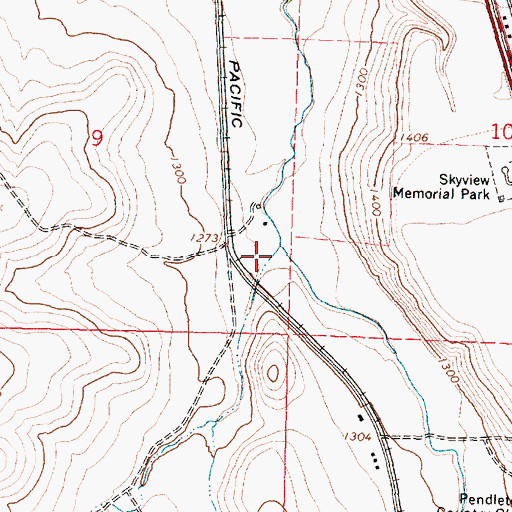 Topographic Map of George Canyon, OR