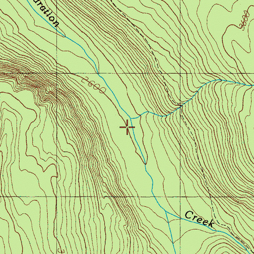 Topographic Map of George Creek, OR