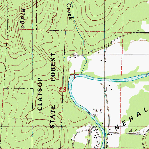 Topographic Map of George Creek, OR