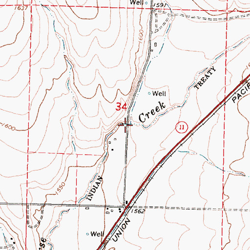 Topographic Map of Gerking Creek, OR