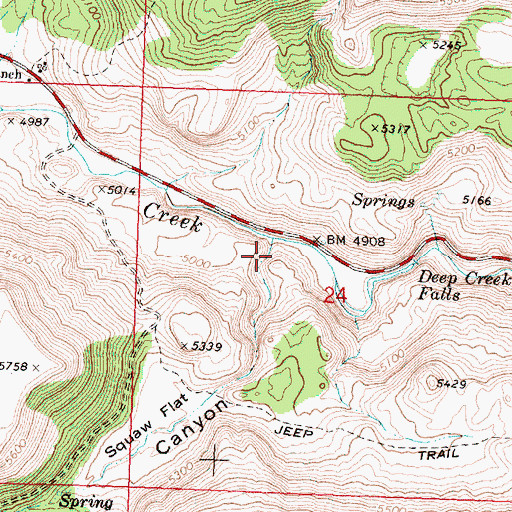Topographic Map of Gibson Canyon, OR