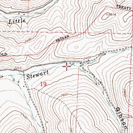 Topographic Map of Gibson Gulch, OR