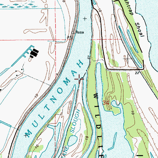 Topographic Map of Gilbert River, OR