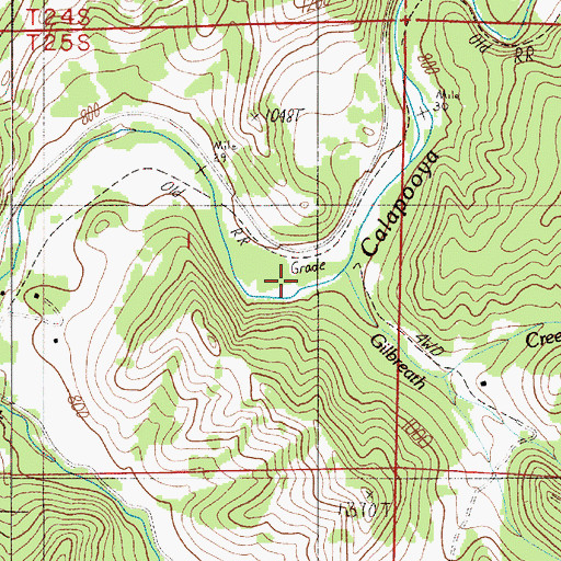 Topographic Map of Gilbreath Creek, OR