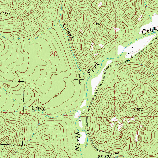 Topographic Map of Giles Creek, OR