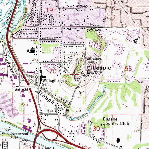 Topographic Map of Gillespie Butte, OR