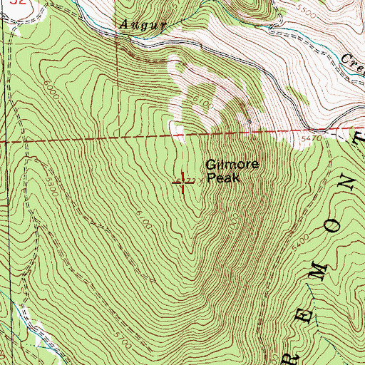 Topographic Map of Gilmore Peak, OR