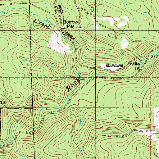 Topographic Map of Ginger Creek, OR