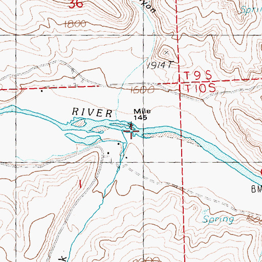 Topographic Map of Girds Creek, OR