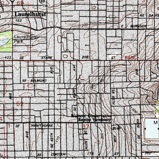 Topographic Map of Glencoe Elementary School, OR
