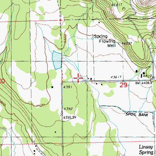 Topographic Map of Glover Ranch, OR