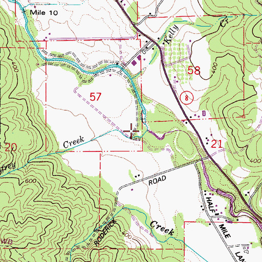 Topographic Map of Godfrey Creek, OR