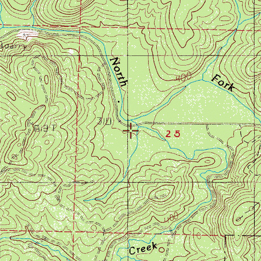 Topographic Map of Gods Valley Creek, OR