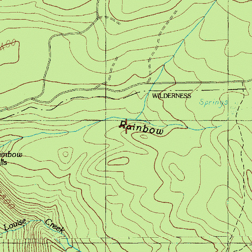 Topographic Map of Gold Creek, OR