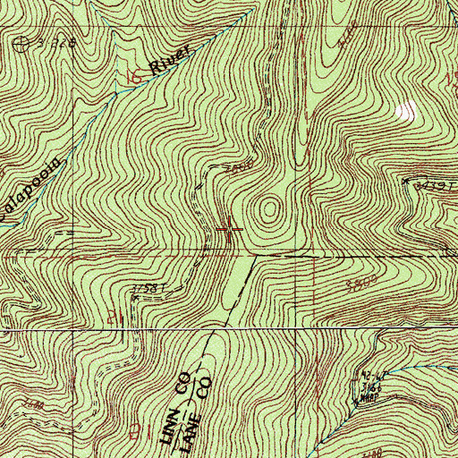Topographic Map of Gold Hill Trail (historical), OR