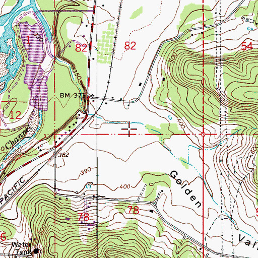 Topographic Map of Golden Valley, OR