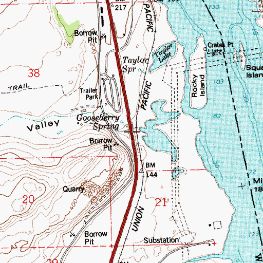 Topographic Map of Gooseberry Creek, OR