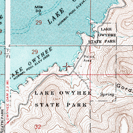Topographic Map of Gordon Gulch, OR