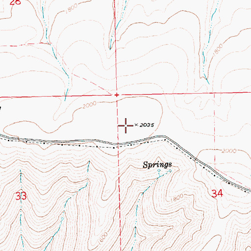 Topographic Map of Gordon Ridge, OR